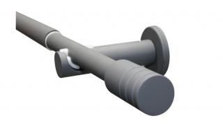 Záclonová souprava roztažitelná ELBA Válec 19/16mm 120-210cm břidlicová