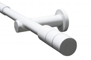 Záclonová souprava roztažitelná KRETA 19/16mm 190-340cm bílá lesklá