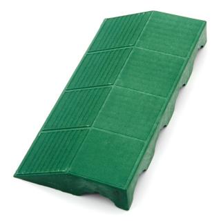 Zelený plastový nájezd  samice  pro terasovou dlažbu Linea Combi - 40 x 19,5 x 4,8 cm