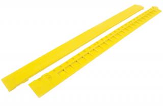 Žlutá gumová náběhová hrana  samice  pro rohože Fatigue - 100 x 7,5 cm