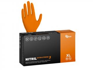 Espeon rukavice Nitril nepudrované oranžové 70017 Velikost: XL