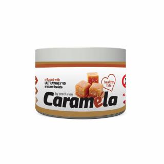 Czech Virus Caramela 500 g (    Směs arašídů, proteinu, bílé čokolády a kokosového oleje     Vysoký obsah bílkovin a zdravých tuků, vyrobeno v Brně     500g balení)
