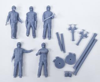 3D SET HASIČI  - MJ 1:43 (5 ks postaviček + příslušenství)