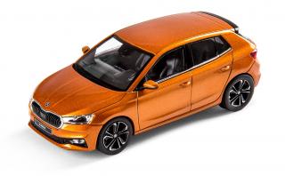 Abrex Moderní Plastové Autíčko Škoda Fabia III - Zelená 1:72
