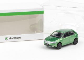 Abrex Moderní Plastové Autíčko Škoda Fabia III - Zelená 1:72