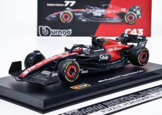 Alfa Romeo C43 #77 V.Bottas F1 team Stake - Bburago 1:43 (s figurkou jezdce)