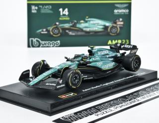 Aston Martin ARAMCO Cognizant F1 Team AMR23 #14 F.Alonso 2023 - Bburago 1:43 (s figurkou jezdce)