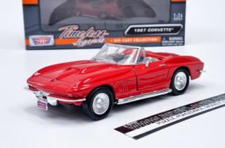 Chevrolet Corvette Stingray Convertible C2 (1967) Červená Motormax 1:24