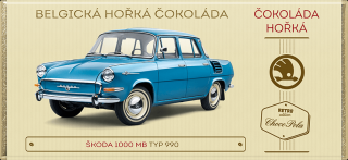 Choco Pola Škoda 1000 MB, typ 990 - hořká čokoláda 100 g