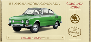 Choco Pola Škoda 110 R Coupé, typ 718 - hořká čokoláda 100 g