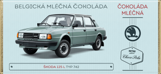 Choco Pola Škoda 125 L, typ 742 - mléčná čokoláda 100 g