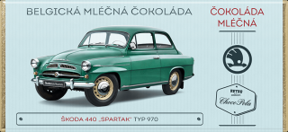 Choco Pola Škoda 440 Spartak, typ 970, Zelená - mléčná čokoláda 100 g