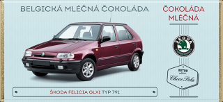 Choco Pola Škoda Felicia GLXi, typ 791 - mléčná čokoláda 100 g