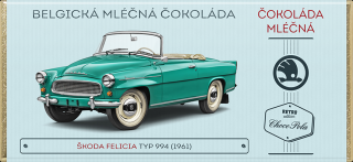 Choco Pola Škoda Felicia, typ 994 (1961), Zelená - mléčná čokoláda 100 g