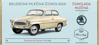 Choco Pola Škoda Octavia, typ 985 (1961), Béžová - mléčná čokoláda 100 g