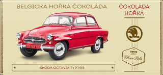Choco Pola Škoda Octavia, typ 985, červená - hořká čokoláda 100 g