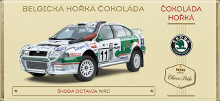 Choco Pola Škoda Octavia WRC - hořká čokoláda 100 g