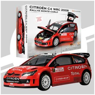 Citroën C4  WRC #1 S.Loeb Rally Monte Carlo - STAVEBNICE - IXO 1:8 (STAVEBNICE MĚŘÍTKO 1:8 !!! Naskladňujeme další kusy - odesíláme duben 2025!)