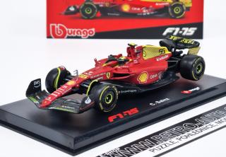 Ferrari F1-75 #55 C.Sainz Jr. GP Monza 2022 - Bburago 1:43 (s figurkou jezdce)
