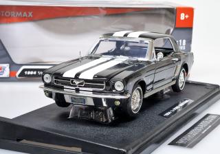 Ford Mustang (1964) Černá/bílá MOTORMAX 1:18