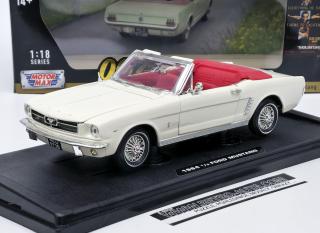 Ford Mustang Convertible (1964) bílá Motormax 1:18
