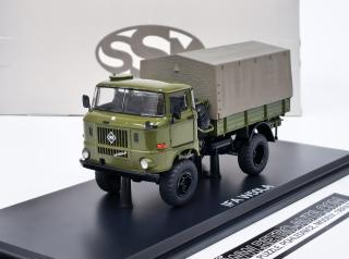 IFA W50LA 4x4 valník s plachtou - Zelená/šedá SSM 1:43