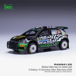 IXO models Škoda Fabia Rally2 EVO No.18 Kopecký/Hloušek Barum Rally 2023 IXO 1:43