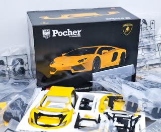 Lamborghini Aventador LP 700-4 Giallo Orion - STAVEBNICE - Pocher 1:8 (STAVEBNICE Měřítko 1:8 !!!)