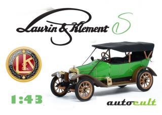 Laurin &amp; Klement S 1911_zelená/černá - AutoCult 1:43 (Limitovaná serie 150 ks AUTOCULT)