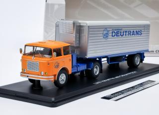 LIAZ 706 MTTN  s návěsem Deutrans - Oranžová/šedá Premium ClassiXXs 1:43 (JIŽ SKLADEM!)