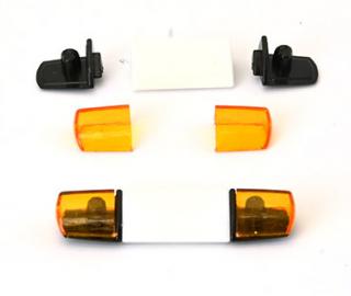 Maják Hella light - bílý/oranžový - sestavený CAL 1:43