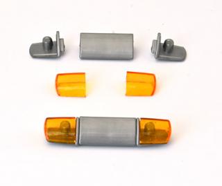 Maják Hella light - stříbrný/oranžový - sestavený CAL 1:43