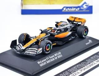 McLaren MCL60 – Britain GP 2023 Oscar Piastri - SOLIDO 1:43 (s figurkou jezdce)