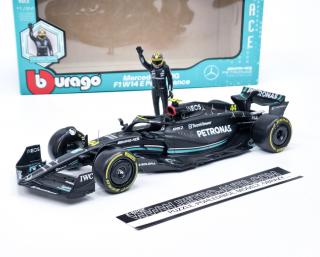 Mercedes AMG W14 E Performance F1 #44 L.Hamilton AMG Petronas Formula One Team 2023 - Bburago 1:24 (s figurkou jezdce)