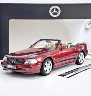 Mercedes-Benz 500 SL (R129) 1998 Tmavě červená metalíza  Norev 1:18