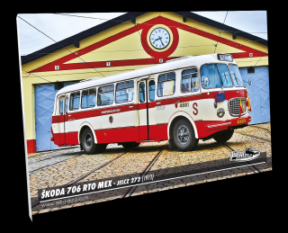 Obraz č. 02 - ŠKODA 706 RTO MEX - Jelcz 272 (1973) 100 x 70 cm