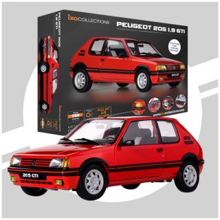 Peugeot 205 1,9 GTi červená - STAVEBNICE - IXO 1:8 (STAVEBNICE MĚŘÍTKO 1:8 !!! Naskladňujeme další kusy - odesíláme duben 2025!)