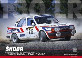 Plakát - Škoda 130LR V. Berger (Plakát o velikosti  48 x 68 cm)