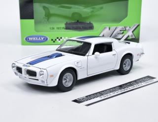 Pontiac Firebird Trans Am  1972 - bílá/modrá WELLY 1:24