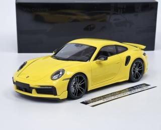 Porsche 911 (992) Turbo S coupe 2021 - žlutá MINICHAMPS 1:18