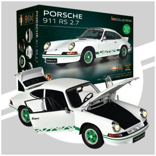 Porsche 911 Carrera RS 2,7 bílá - STAVEBNICE - IXO 1:8 (STAVEBNICE MĚŘÍTKO 1:8 !!! Naskladňujeme další kusy - odesíláme duben 2025!)