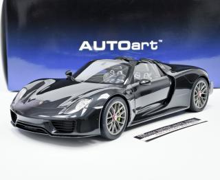 Porsche 918 Spyder černá AUTOart 1:12 (Měřítko 1:12!!)