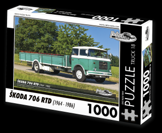 Retro-Auta Puzzle BUS 1 - ŠKODA 706 RTO (1968) 1000 dílků