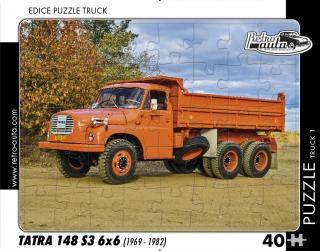 Retro-Auta Puzzle BUS 1 - ŠKODA 706 RTO (1968) 40 dílků