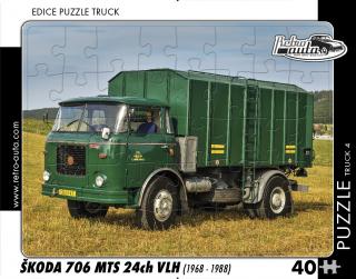 Retro-Auta Puzzle BUS 1 - ŠKODA 706 RTO (1968) 40 dílků
