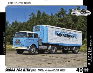 Retro-Auta Puzzle BUS 1 - ŠKODA 706 RTO (1968) 40 dílků