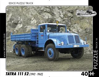 Retro-Auta Puzzle BUS 1 - ŠKODA 706 RTO (1968) 40 dílků