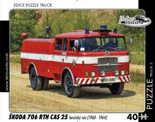 Retro-Auta Puzzle BUS 1 - ŠKODA 706 RTO (1968) 40 dílků