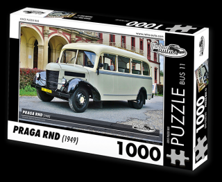 Retro-Auta Puzzle BUS 11 - Praga RND (1949) 1000 dílků