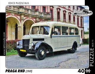 Retro-Auta Puzzle BUS 11 - Praga RND (1949) 40 dílků